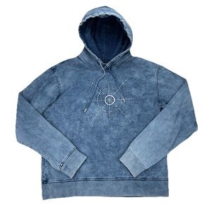 DR.WOO x Nyden Los Angeles Size M Denim Embroidered Compass Pullover Hoodie
